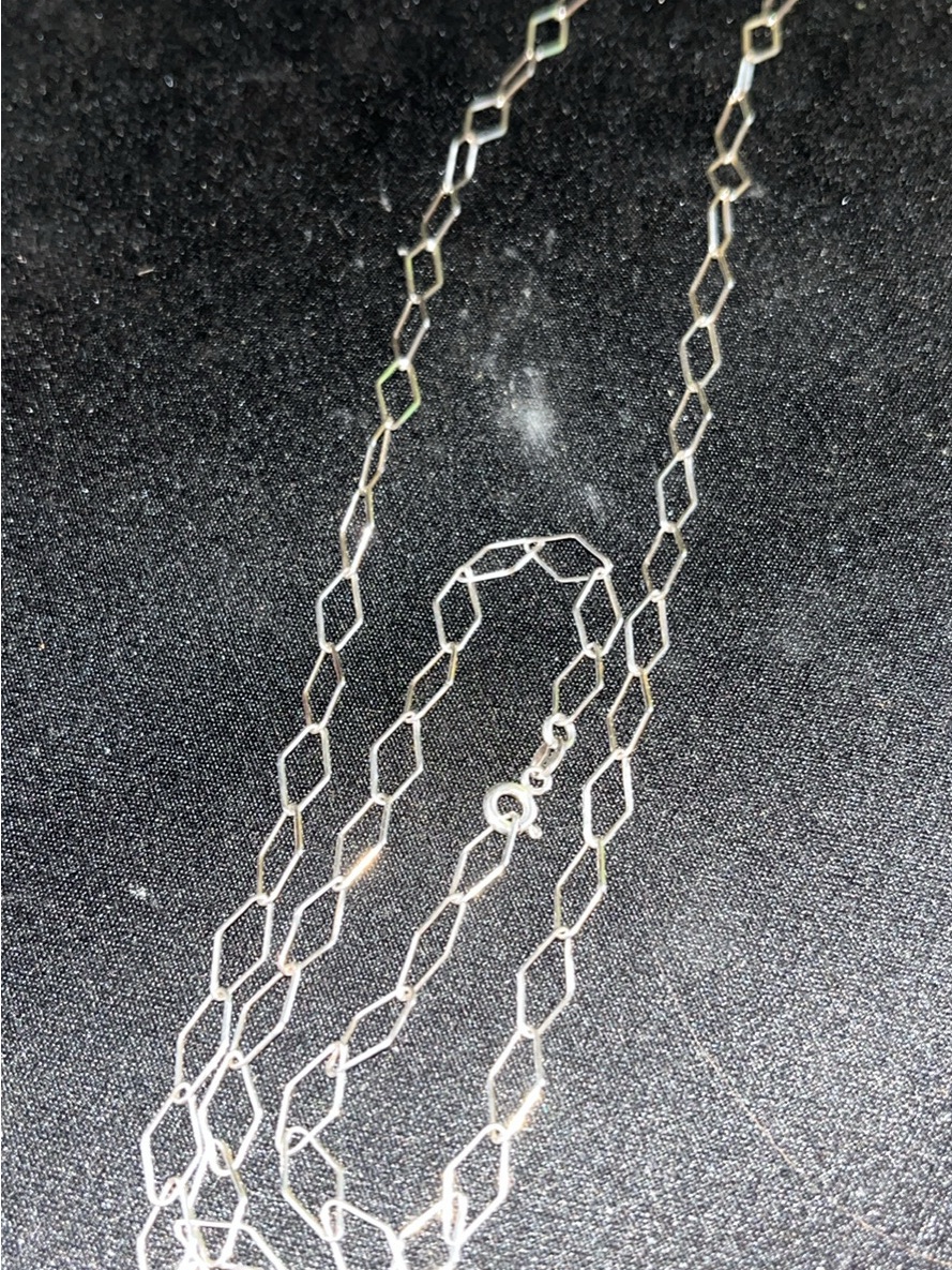Milor Vintage Italian Sterling Silver Diamond Link Chain
